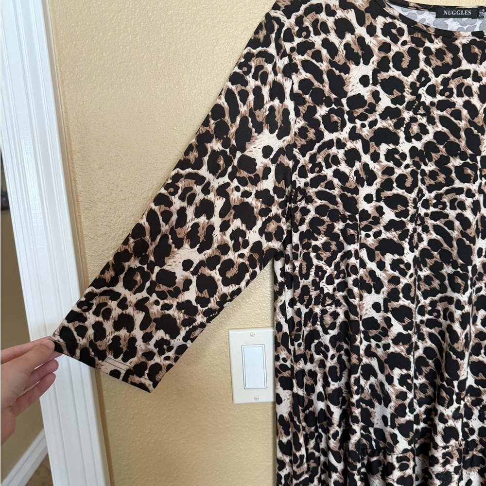 NUGGLES Leopard Print High-Low Dress - Picture 3 of 5